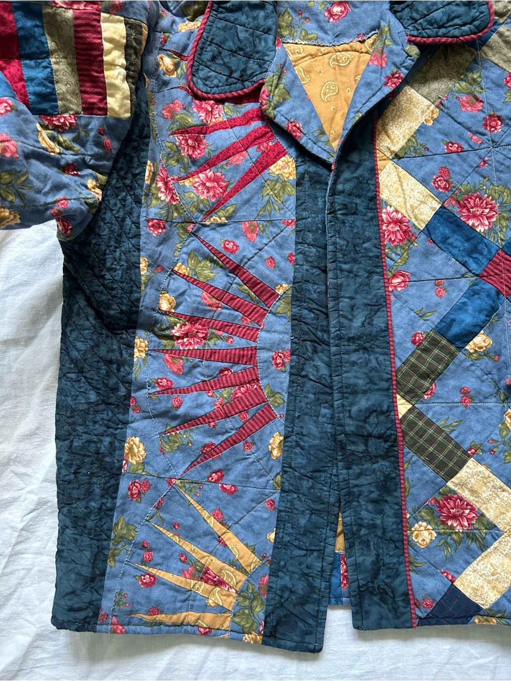 Quilted Patchwork Jacket - Multicolor - Picture 6 of 11